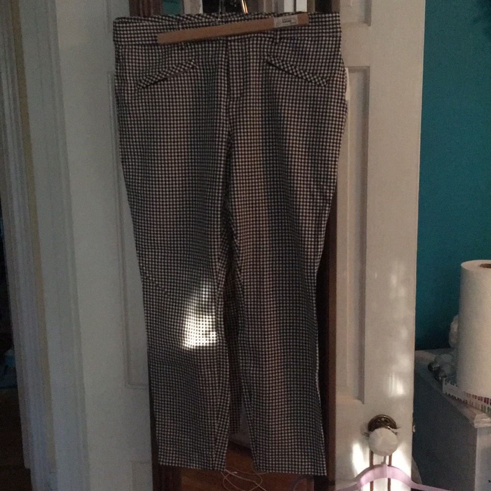 Black and white checkered pants. Gap, size 14